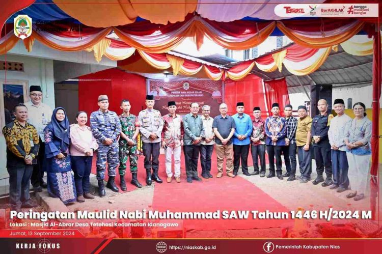 BUPATI NIAS HADIRI KEGIATAN PERINGATAN MAULID NABI MUHAMMAD SAW 1446 H / 2024