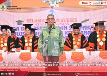SEKDA KAB NIAS HADIRI PELAKSANAAN WISUDA LULUSAN DIPLOMA -III KEBIDANAN AKBID HAGA