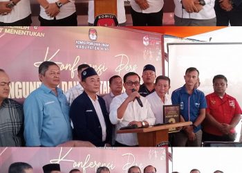 KPU Nias Lakukan Pencabutan Nomor Urut Calon Bupati dan Calon Wakil Bupati Nias