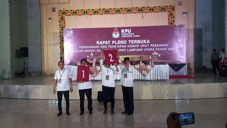 Pengundian Nomor urut Pilkada Lampung Utara, Harli Nomor 1, PAS Nomor 2