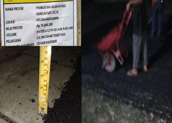 Eng Ing Eng, Lurah Bunder Diduga Bangun Halaman Rumahnya dari Anggaran Pemerintah