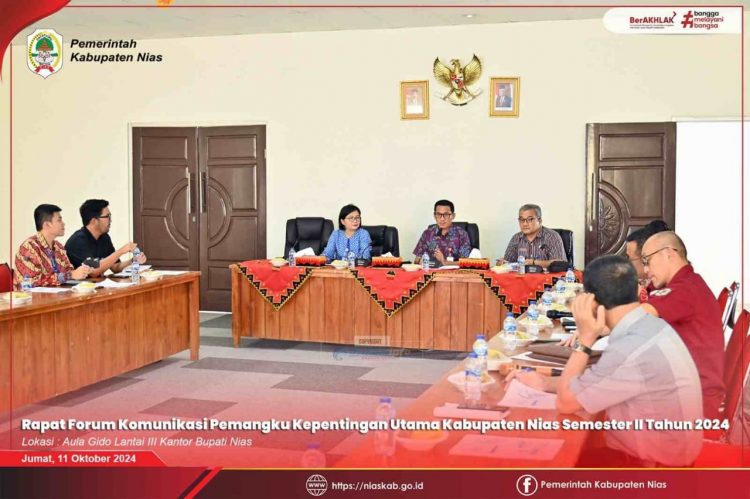 Rapat forum komunikasi pemangku kepentingan utama Kab. Nias
