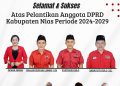 PAC PDI Perjuangn Kec. Gido Mengucapkan Selamat dan Sukses atas Pelantikan Anggota DPRD Kab. Nias (Dapil I) periode 2024-2029