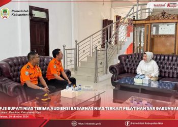 Pjs Bupati Nias Terima Audiensi Basarnas Nias Terkait Pelatihan SAR Gabungan