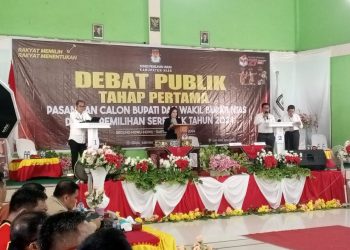 KPUD Nias Gelar Debat Publik Pertama, Paslon 1, Visi : Nias Maju Berkelanjutan, Paslon 2, Visi dan Misinya Salah Input di Silon