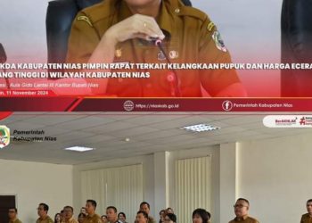 Sekda Kab. Nias Pimpin Rapat Terkait Kelangkaan Pupuk dan Harga Eceran Yang Tinggi