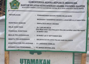 PT Marga BHuana Jaya Dan CV Langgeng Gemilah , Diduga Tipu Warga untuk Modal Proyek Pembangunan Gedung MTsN 4 Lebak