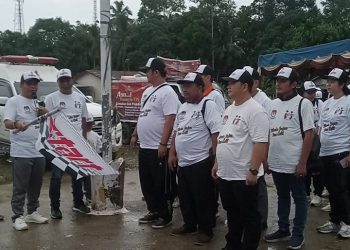 KPU Nias Gelar Sosialisasi Melalui Gerak Jalan Sehat Menuju Pilkada Jujur dan Adil