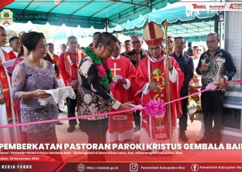 Bupati Nias Hadiri Perayaan Misa Pemberkatan Pastoran Paroki KGB Guunungsitoli