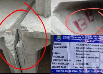 Ingin Untung Banyak, PT. Kawanindo Mentari Abadi Diduga Gunakan Material U-Ditch Berkualitas Abal-Abal