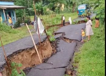 Akses Jalur Cijahe Ke Rangkasbitung Terputus Karna Ruwas Jalan Amles