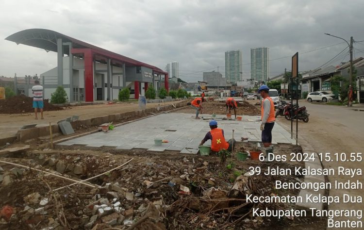 Penataan Sarpras Stadion Mini Kelapa Dua yang Nilainya 3 M Diduga Dikerjakan Tak Sesuai RAB