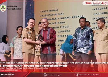 Pemkab Nias Terima Penghargaan Keterbukaan Informasi Publik Tahun 2024 Kategori Informatif