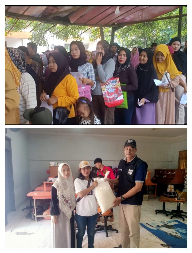 Badan Pangan Nasional Bekerjasama Dengan Kantor Pos Tigaraksa Salurkan Bantuan Beras untuk Warga Kecamatan Jambe