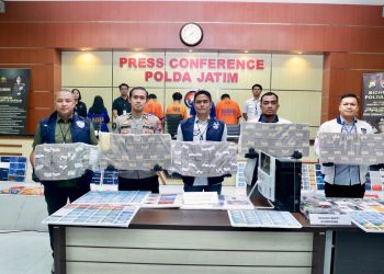Direktorat Siber Polda Jatim Bongkar Komplotan Pidana Judi Online Jaringan Internasional dan Sindikat Pencucian Uang