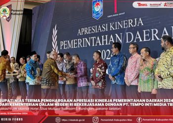 BUPATI NIAS TERIMA PENGHARGAAN APRESIASI KINERJA PEMERINTAHAN DAERAH 2024