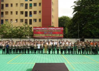Kodim 0503/JB Bersama Polres Metro Jakarta Barat Apel Gelar Pasukan Ops Lilin Jaya 2024
