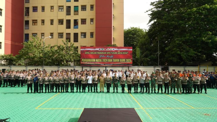 Kodim 0503/JB Bersama Polres Metro Jakarta Barat Apel Gelar Pasukan Ops Lilin Jaya 2024
