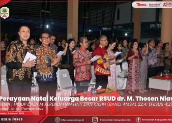 Bupati Nias Hadiri Perayaan Natal UPTD RSUD dr. M. Thomsen