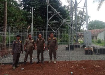 Tinjau Lokasi Indikasi Pembangunan Tower Tak Berizin di Panongan, Satpol PP Akan Panggil Sitac
