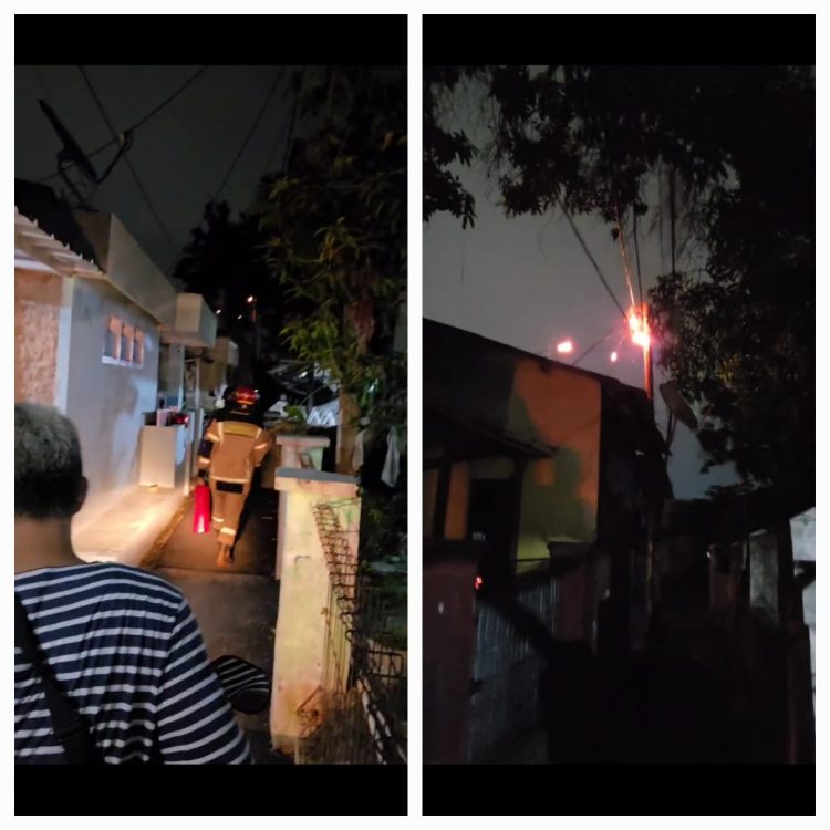 Tiang Gardu PLN Meledak dan Terbakar di Nagri Kaler, Purwakarta,Aliran Listrik Terputus Sementara