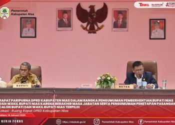 Rapat Paripurna DPRD Kab. Nias dalam Penetapan Pasangan Calon Bupati dan Wakil Bupati Nias Terpilih Tahun 2024