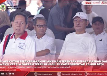 Bupati dan Wakil Bupati Nias Mengikuti Gladi Kotor Pelantikan Kepala Kepala Daerah se-Indonesia