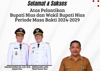Pemerintah Desa Lauri Mengucapkan Selamat Atas Pelantikan Bapak Yaatulo Gulo, S.E., S.H., M.Si dan Bapak Arota Lase Menjadi Bupati dan Wakil Bupati Nias