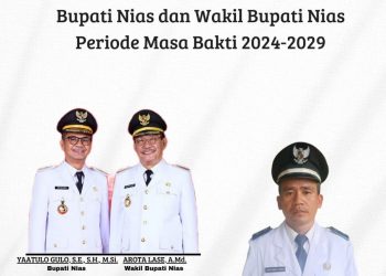 Pemerintah Desa Tuhegafoa Mengucapkan Selamat Atas Pelantikan Bapak Yaatulo Gulo, S.E., S.H., M.Si dan Bapak Arota Lase, A.Md Menjadi Bupati dan Wakil Bupati Nias