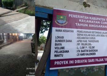 CV Bartin Barokah Diduga Kerjakan Proyek Tak Sesuai RAB, Aktivis : Kita Tunggu Ketegasan Camat Curug