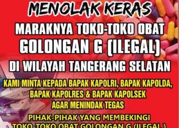 Warga Desak Pihak Kepolisian Terutama Kapolres Tindak Tegas Toko-toko Pengedar Obat Keras Golongan G di Tangerang Selatan