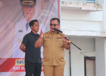 Apel Gabungan Pemerintah Kota Gunungsitoli dipimpin langsung oleh Wali Kota