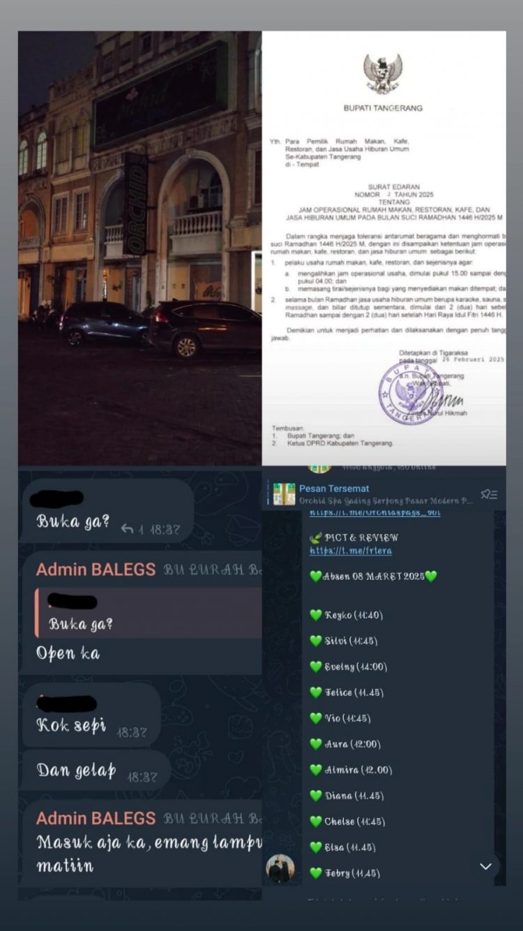 Miris..!! Diduga Tidak Mengindahkan Aturan Bulan Ramadhan Orchid Spa Dan Balemu GS Tetap Buka