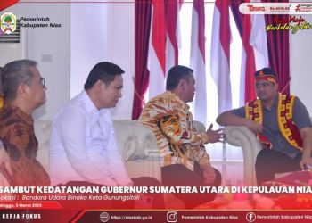BUPATI NIAS SAMBUT KEDATANGAN GUBERNUR SUMUT DALAM RANGKA KUNJUNGAN KERJA DI KEP NIAS