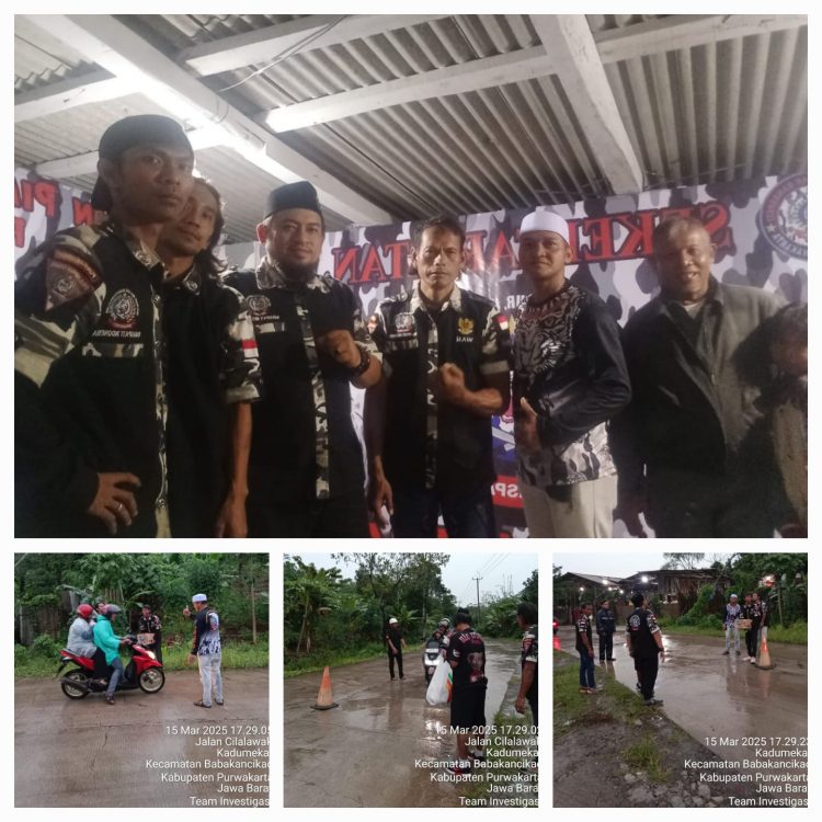 Ormas Banaspati DPC Kabupaten Purwakarta Berbagi Takjil di Tengah Hujan