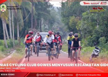 Bupati Nias Bersama Kepala OPD Gowes Menyusuri Kecamatan Gido