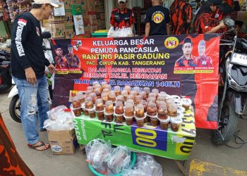 Ormas PP Ranting Ds.Pasir Gadung Cikupa Gelar Kegiatan Sosial Pembagian 750 takjil dan Bukber berjalan lancar