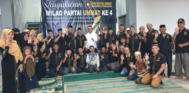 Partai Ummat Kabupaten Tangerang Gelar Resepsi Milad ke-4, Tegaskan Komitmen Perjuangan Politik