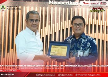 BAHAS PROGRAM DAN PELUANG KERJASAMA, BUPATI NIAS AUDIENSI DENGAN DIREKTUR UTAMA PT. BANK SUMUT