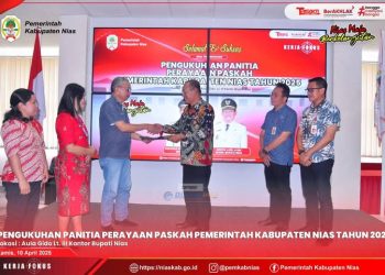 WABUP NIAS KUKUHKAN PANITIA PERAYAAN PASKAH TAHUN 2025