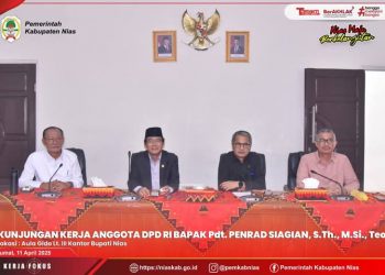 BUPATI NIAS TERIMA BAIK KUNJUNGAN KERJA ANGGOTA DPD RI
