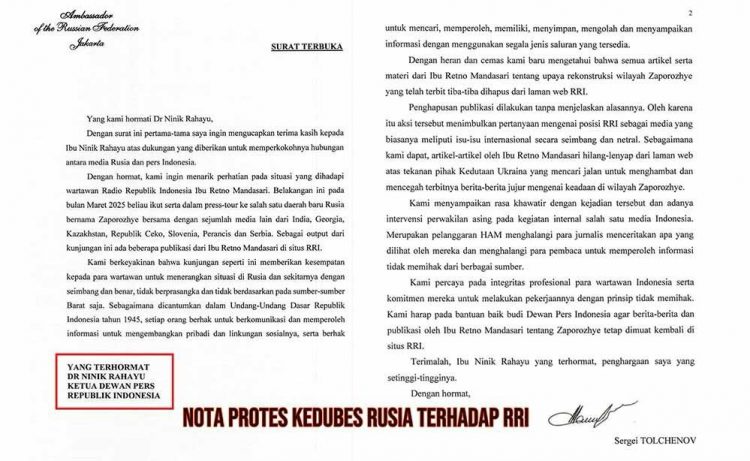 Krisis Etika di Balik Penghapusan Artikel Zaporozhye, Ketum PPWI Desak RRI Minta Maaf, Singgung Potensi Jurnalisme Transaksional