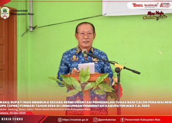 WABUP NIAS BUKA SECARA RESMI ORIENTASI PENGENALAN TUGAS CPNS FORMASI TAHUN 2024