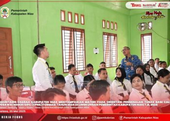 SEKDA KAB. NIAS BERI PAPARAN PADA ORIENTASI PENGENALAN TUGAS CPNS FORMASI TAHUN 2024