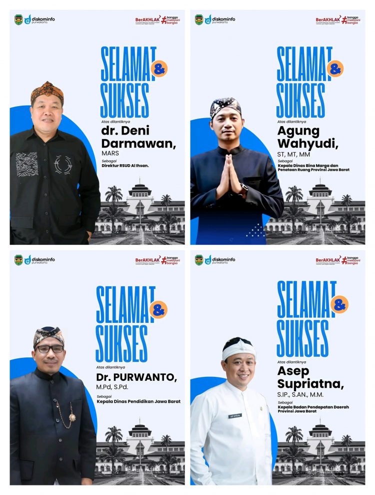 Empat Pejabat Purwakarta Bergeser ke Pemprov Jabar, Tiga jadi Kadis Satu jadi Direktur RSUD