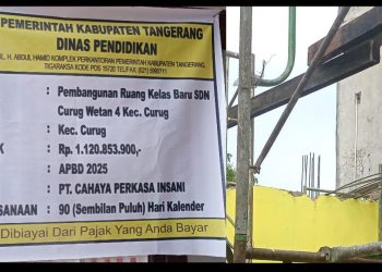 Terindikasi Gunakan Besi Banci, Pembangunan Ruang Kelas SDN Curug Wetan 4 Berpotensi Gagal Kontruksi