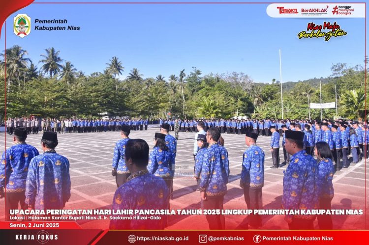 PEMERINTAH KABUPATEN NIAS GELAR UPACARA PERINGATAN HARI LAHIR PANCASILA TAHUN 2025