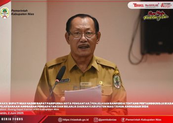 Wabup Nias Sampaikan Nota Pengantar Ranperda Tentang Pertanggungjawaban Pelaksanaan APBD T.A 2024