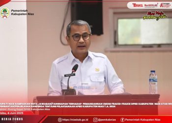 BUPATI NIAS SAMPAIKAN NOTA JAWABAN/TANGGAPAN TERHADAP PEMANDANGAN UMUM FRAKSI-FRAKSI DPRD KAB NIAS