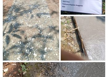 Bancakan Pembangunan Penataan Permukiman Pemeliharaan Jalan Lingkungan di Kampung Parapatan Diduga Tidak Sesuai Spesifikasi